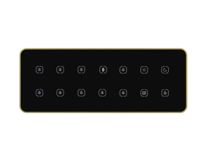 10-module touch panel with switch icons