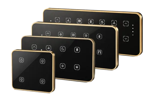 Skroman smart touch panel — WiFi-enabled touch switch for lights, fans and curtains