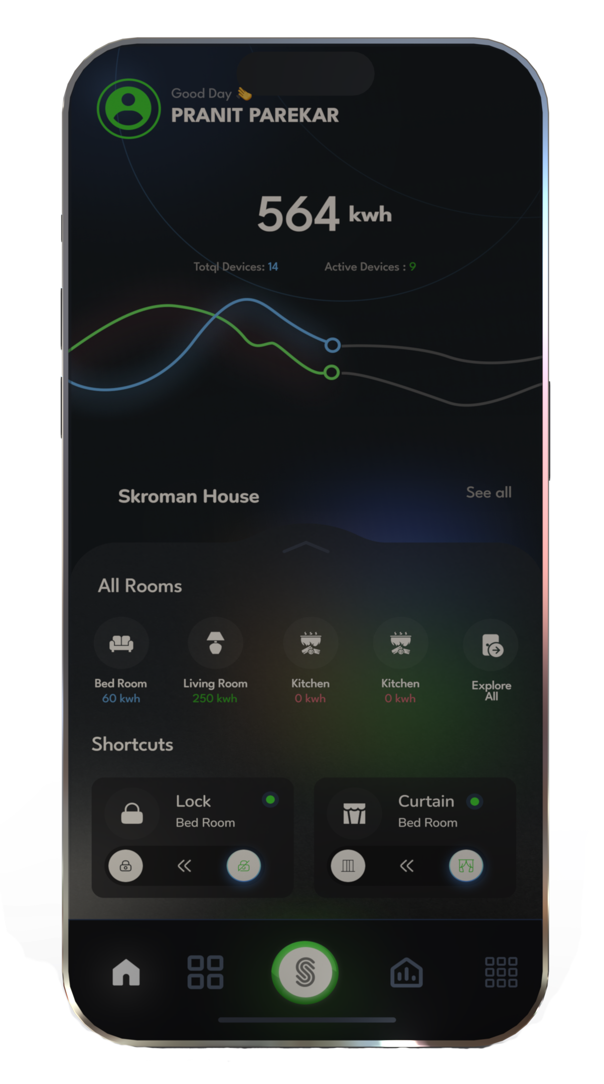 Skroman ORA Smart App UI