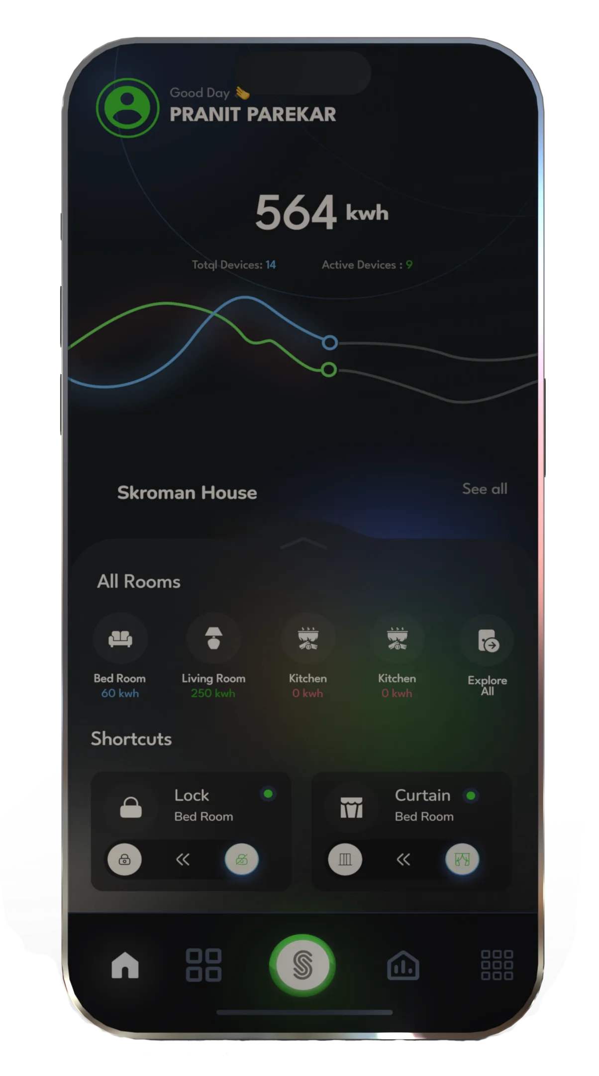 Skroman ORA Smart App UI
